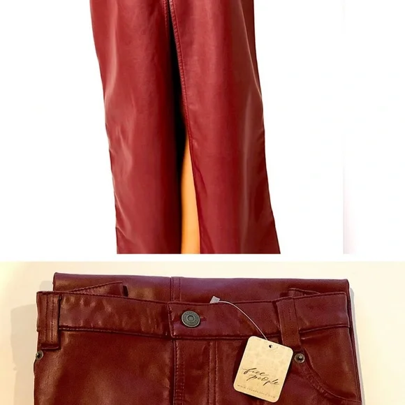 Free People City Slicker Maxi Skirt Red Jasper 12 New - Picture 2 of 3